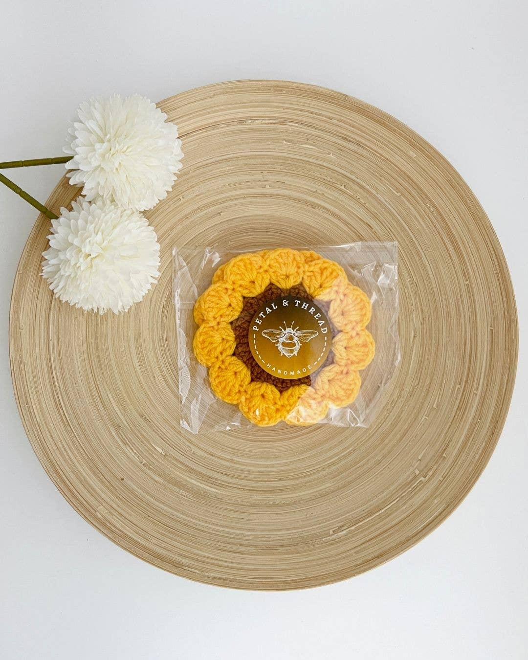 Sunflower Handmade Macrame Coasters (2pc per item)