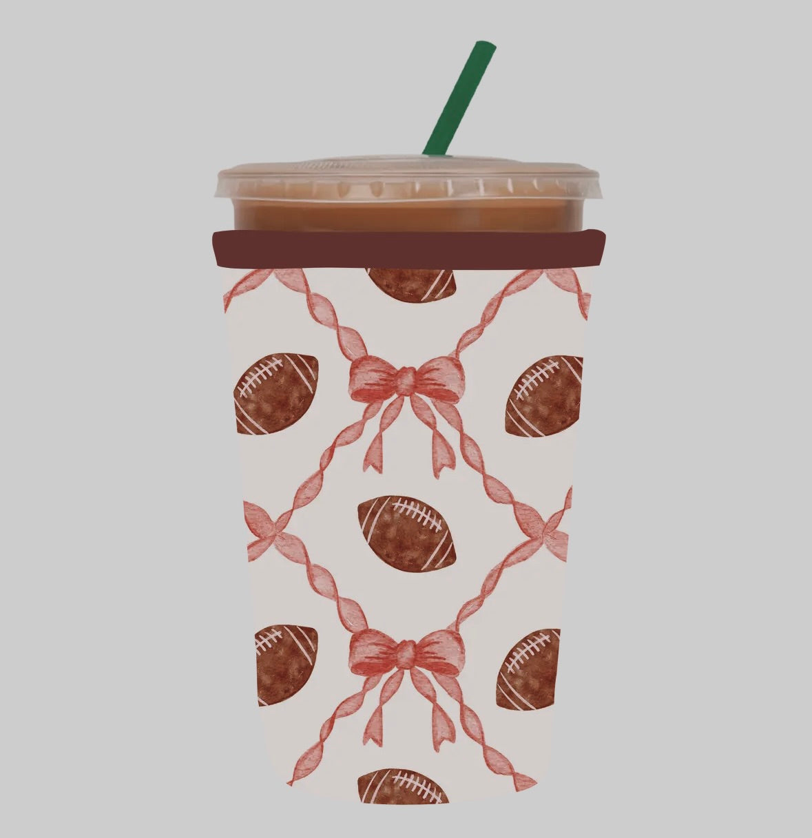 Football Bows Drink Sleeve