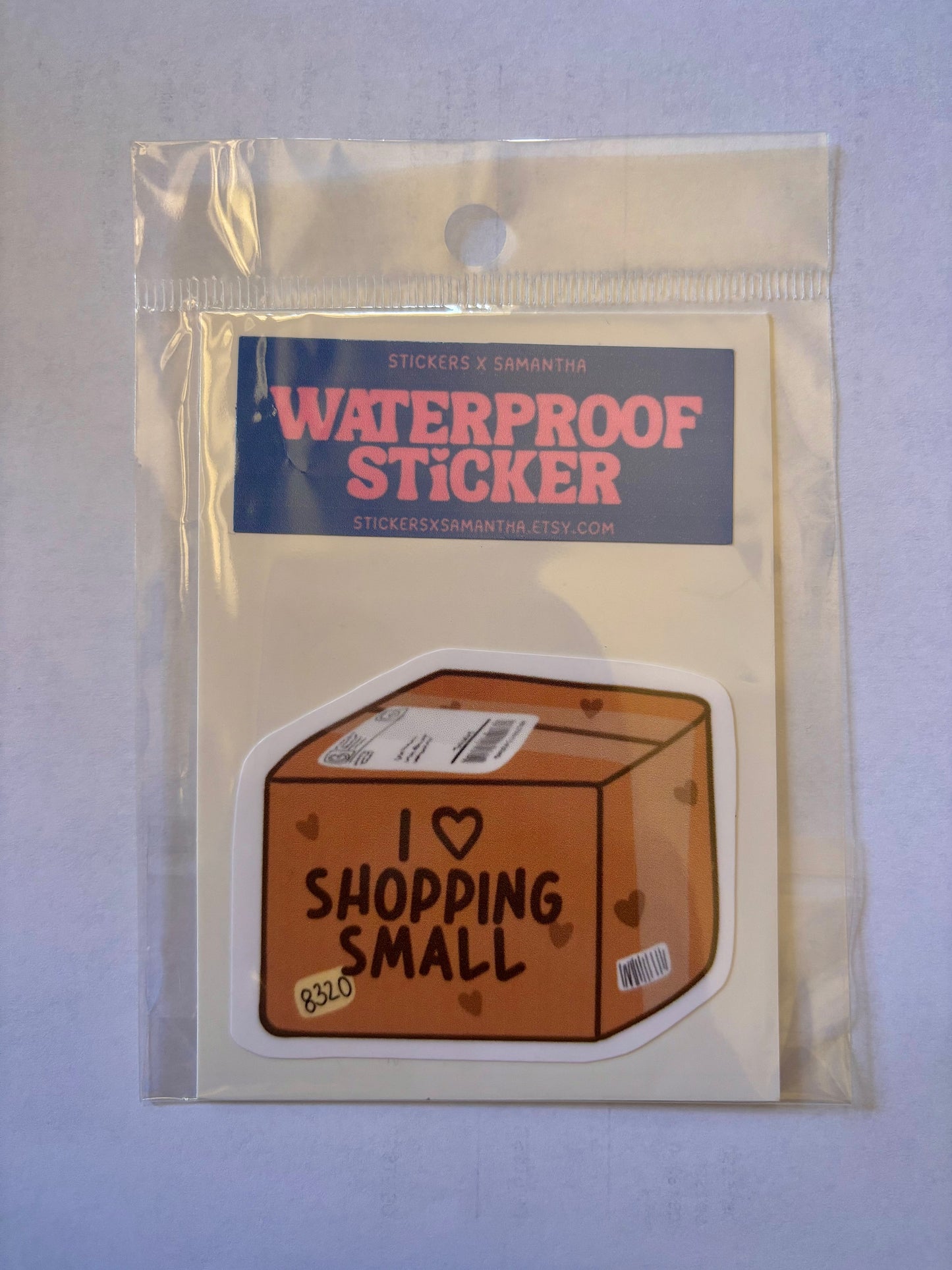 I Love Shopping Small Sticker