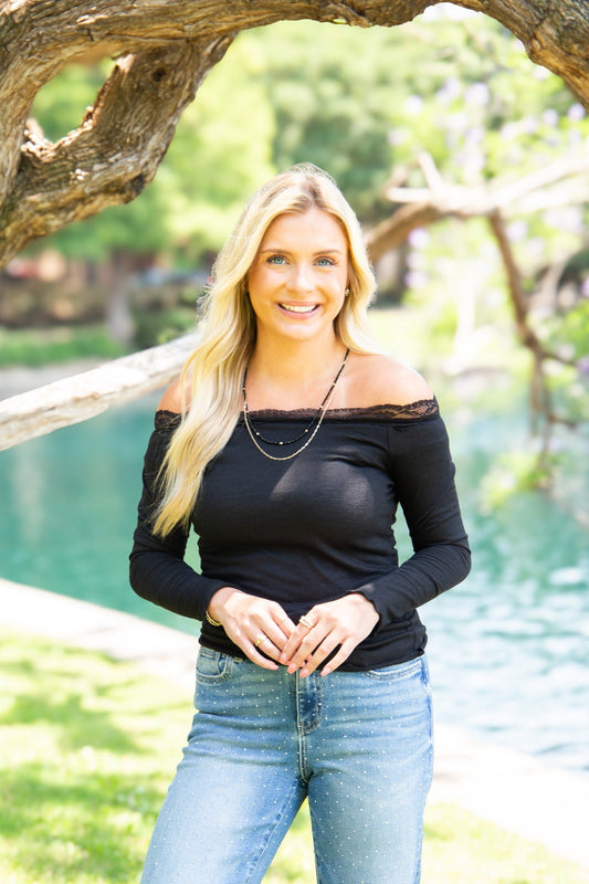 Longsleeve Off-the-Shoulder Top