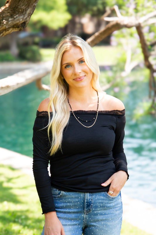 Longsleeve Off-the-Shoulder Top