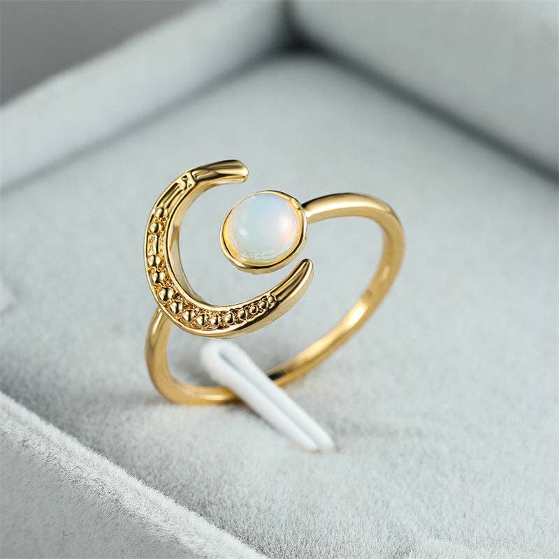 Dainty Moonstone Ring