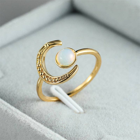 Dainty Moonstone Ring