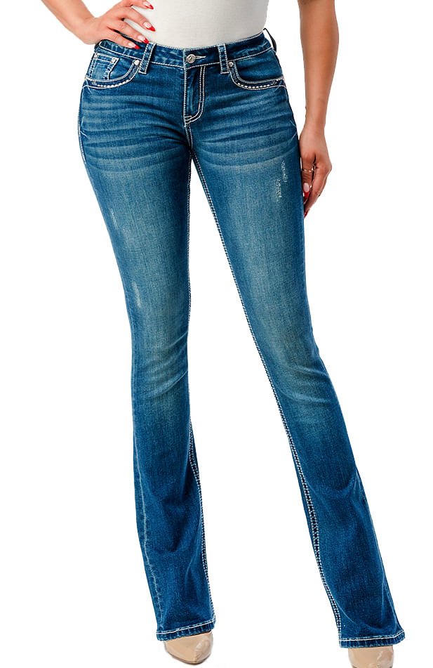 Mid Rise Bootcut Jeans